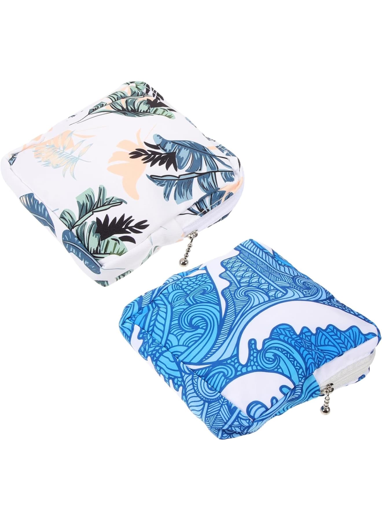 Sanitary Pad Pouch, 2 Pcs Sanitary Napkin Storage Bag, Coin Purse, Makeup Bag for Travel, Portable Menstrual Sanitary Holder Bag, Tampon Period Pouch for School Teen, Girls, Women