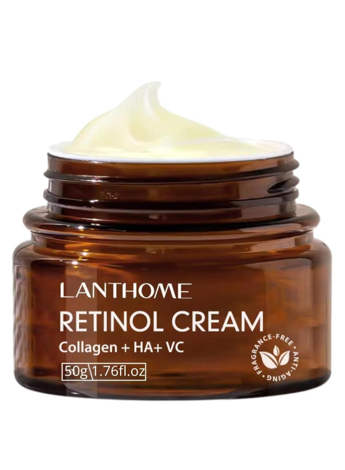 50g Retinol Cream for Face Retinol Face and Body Cream Reduce File Lines and Wrinkles with Collagen Hyaluronic Acid Vitamin C and 2.5% Retinol  Anti Aging Tighten and Smooth Skin Retinol Cream