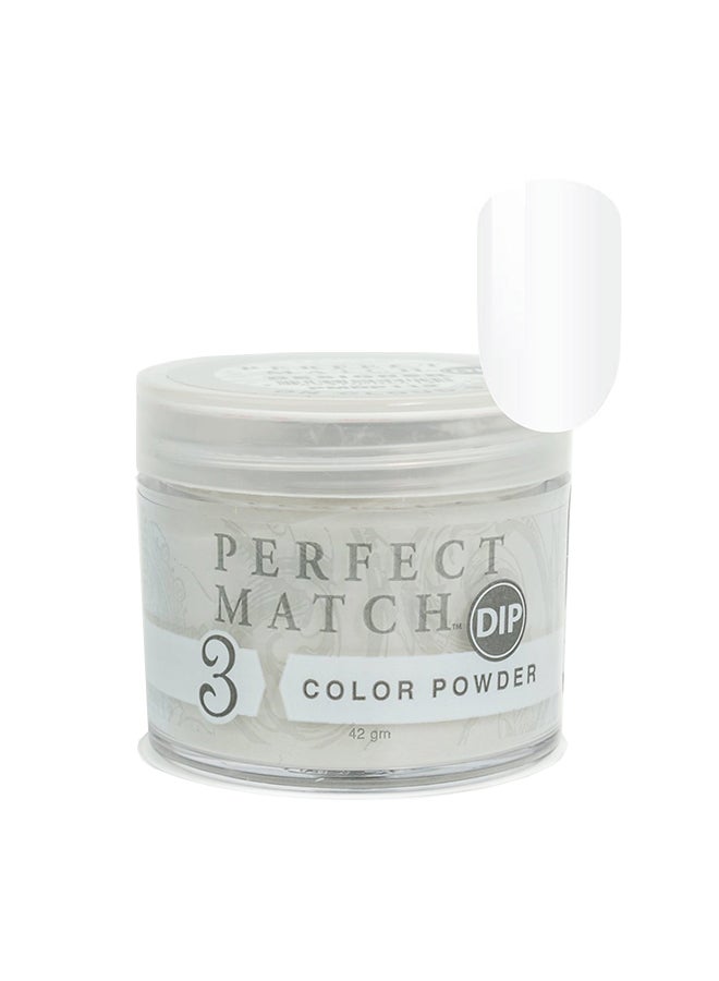 Nail Dipping Powder Flawless White 42g, Dip Acrylic Powder Nail Art Manicure System by Perfect Match PMDP007