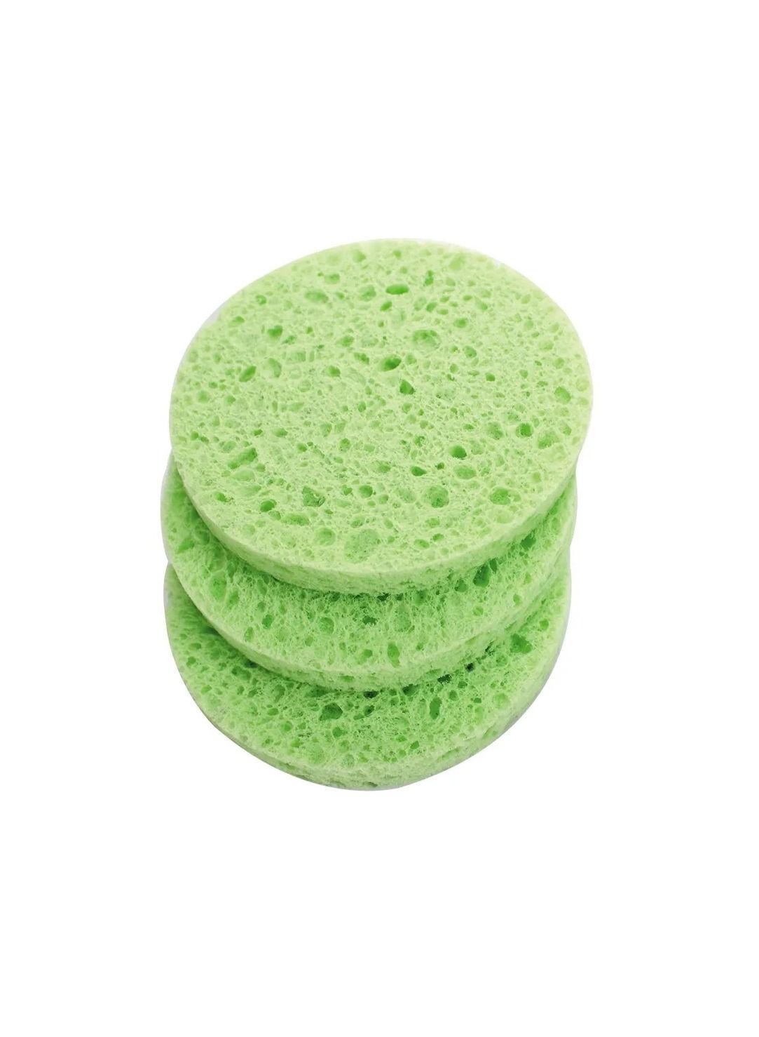 Onetech Cleansing Beauty Sponge Set – Green Exfoliating Sponges for Smooth, Radiant Skin, 3-Pack