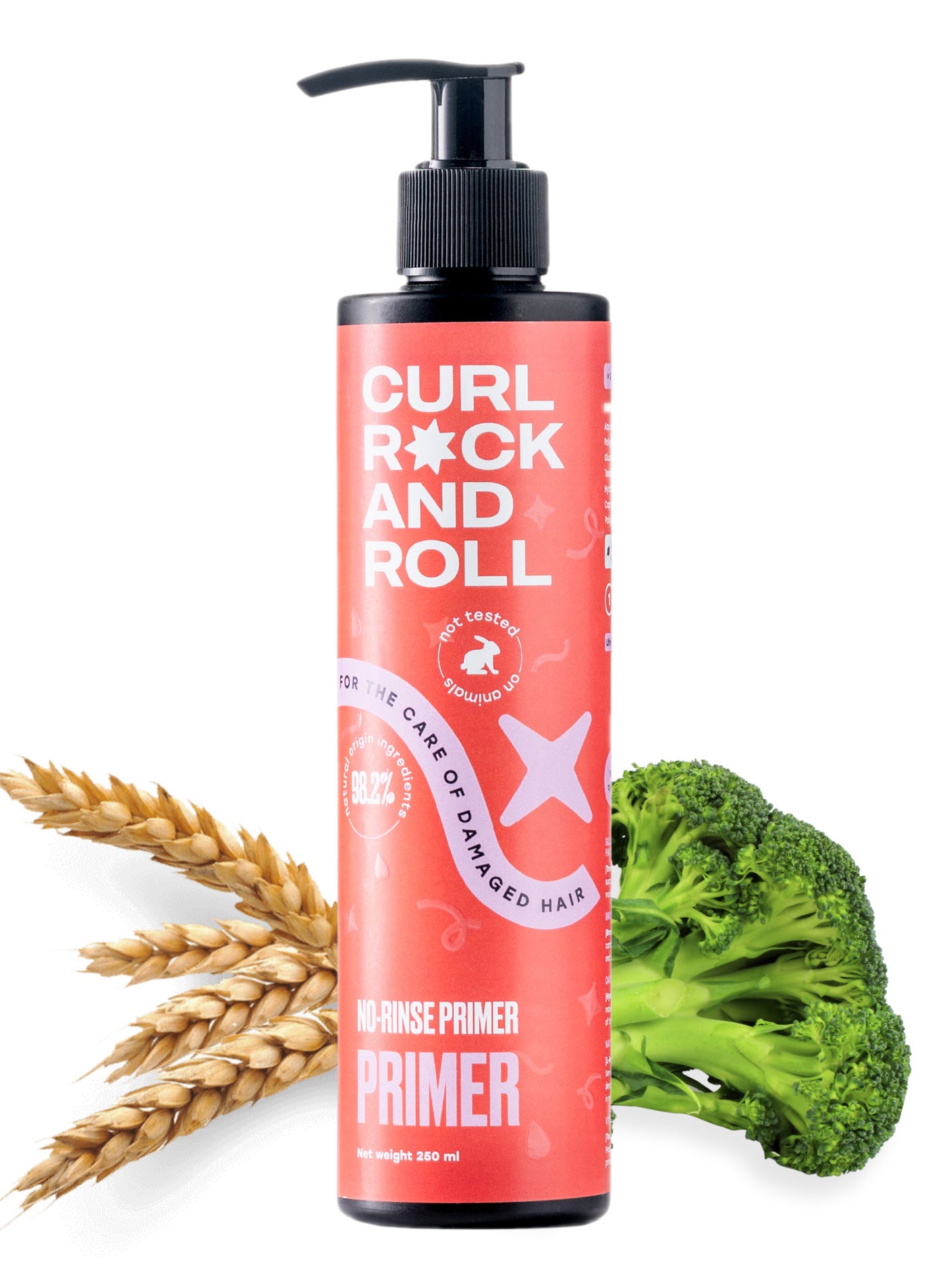 Curl Rock and Roll Primer for Natural Hair & Curls - Nourishes and Moisturizes - Paraben-Free & Sulfate-Free, 250 ml