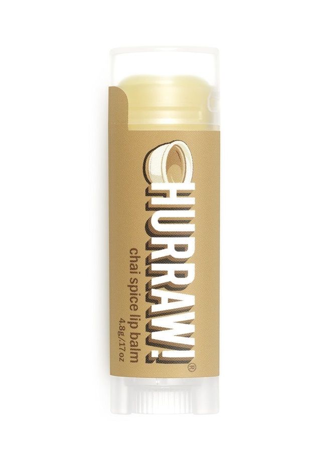 Hurraw! Chai Spice Lip Balm: Organic, Certified Vegan, Cruelty and Gluten Free. Non-GMO, 100% Natural Ingredients. Bee, Shea, Soy and Palm Free. Made in USA