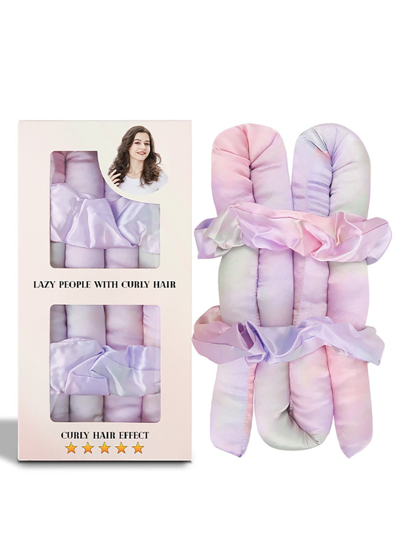 Stain Heatless Curling Set,  Hair Rollers for Heatless Curls,  Heatless Hair Curlers & Hot Rollers, Heatless Curling Rod Headband, Heatless Curler, Purple