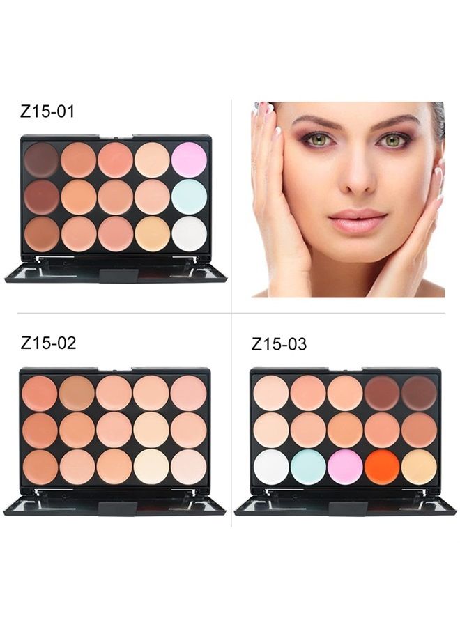 Pro 15 Colors Contour Kit Highlighting Face Cream Concealer Camouflage Makeup Palette Contouring Kit #1 - Ideal for Professional and Daily Use