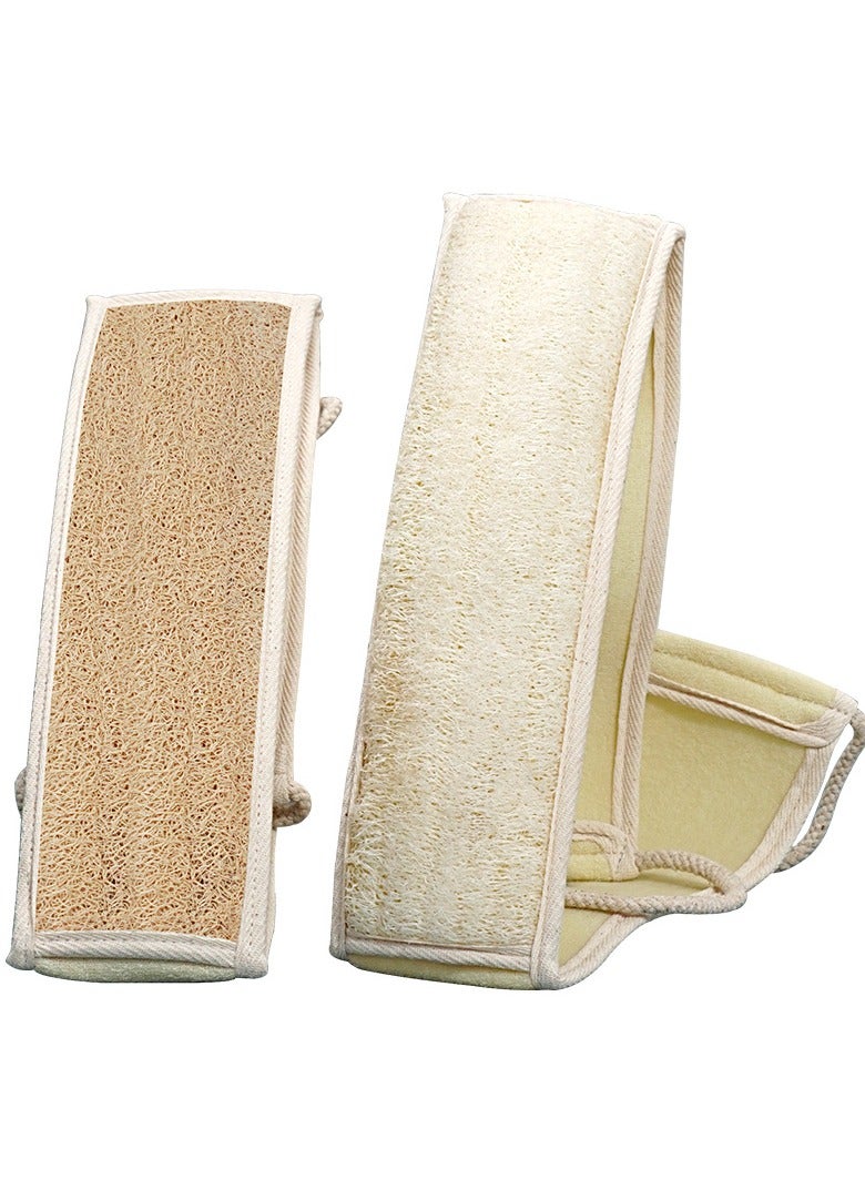 Natural Loofah Exfoliating Back Scrubber Beige