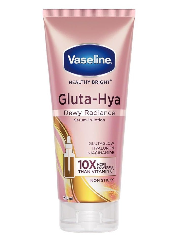 Gluta-Hya Dewy Radiance, 200ml, Serum-In-Lotion, Boosted With GlutaGlow, for Visibly Brighter Skin from 1st Use