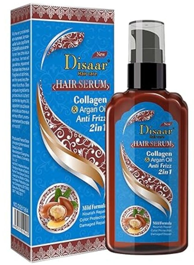 Hair Serum Anti Frizz 2in1 Mild Formula Nourish Repair Color Protection Damaged Repair 120ml
