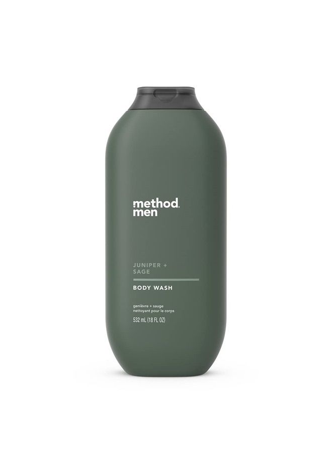 Men Body Wash, Junipfer + Sage, Paraben and Phthalate Free, 18 fl oz (Pack of 1)