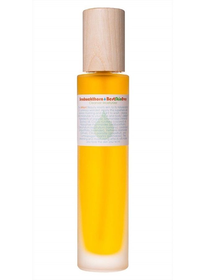 livinglibations - Organic Best Skin Ever Seabuckthorn Facial Cleansing Oil + Moisturizer | Natural, Clean Beauty (3.38 oz | 100 ml)