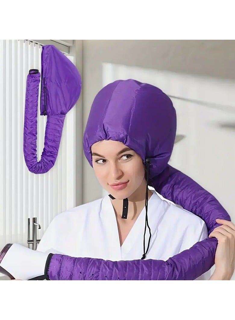 Portable Hair Dryer Attachment In Multiple Colors, Suitable For Hair Styling, Dyeing, Hair Care, Etc. - Black, Purple, Silvery