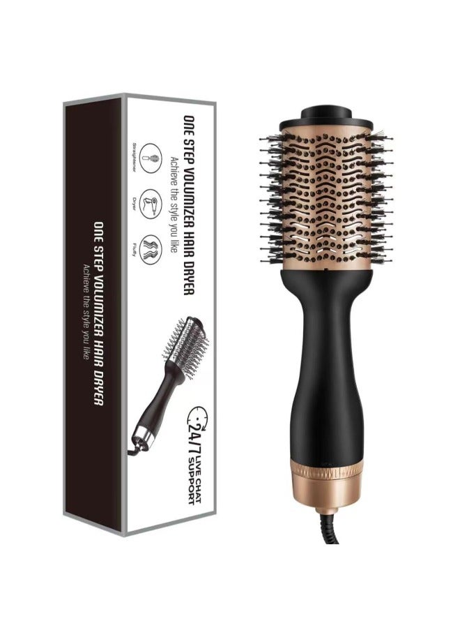 Hot electric hair brush Hair Dryer and Hot Air Brush Effortless Curls & Styling One-Step Hair Dryer Brush Comb Black Hot Air Styler & Volumizer with Negative Ionic