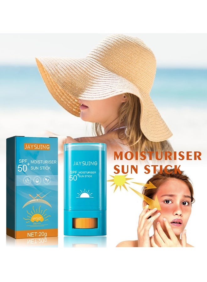 Moisturizing Sun Stick, Sunscreen SPF50+ PA+++, Matte Sun Stick, Relief Sun Organic Breathable, Refreshing, Easy To Apply Sunscreen