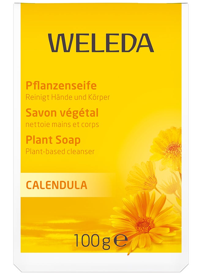Calendula Vegetable Soap (100 g) – Gentle Cleansing Bar for Sensitive Skin, with Organic Calendula, Plant-Based Formula