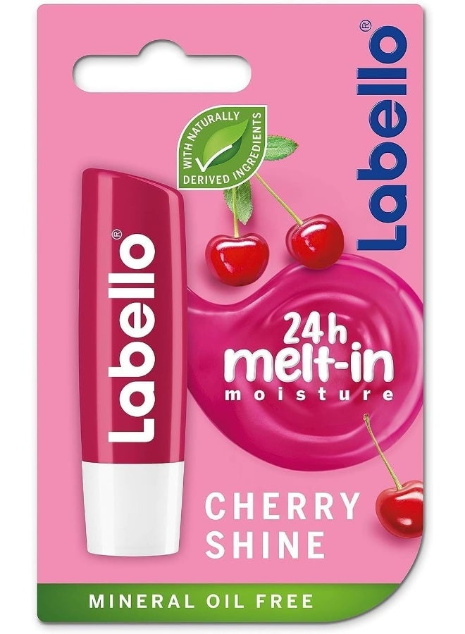 Labello Lip Balm, Moisturising Lip Care, Cherry Shine, 4.8g