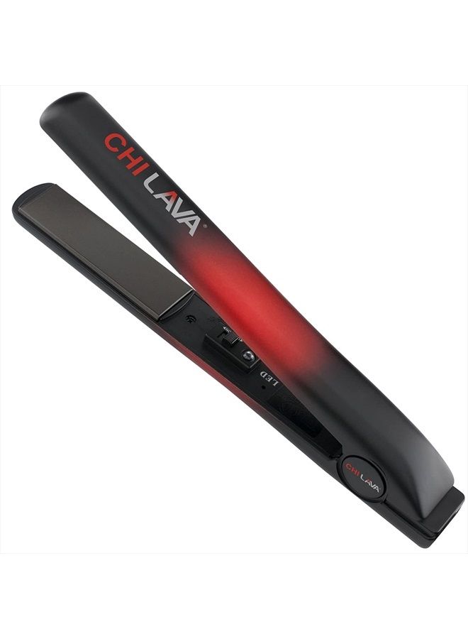 Original Lava 1" Ceramic Hairstyling Flat Iron, Red