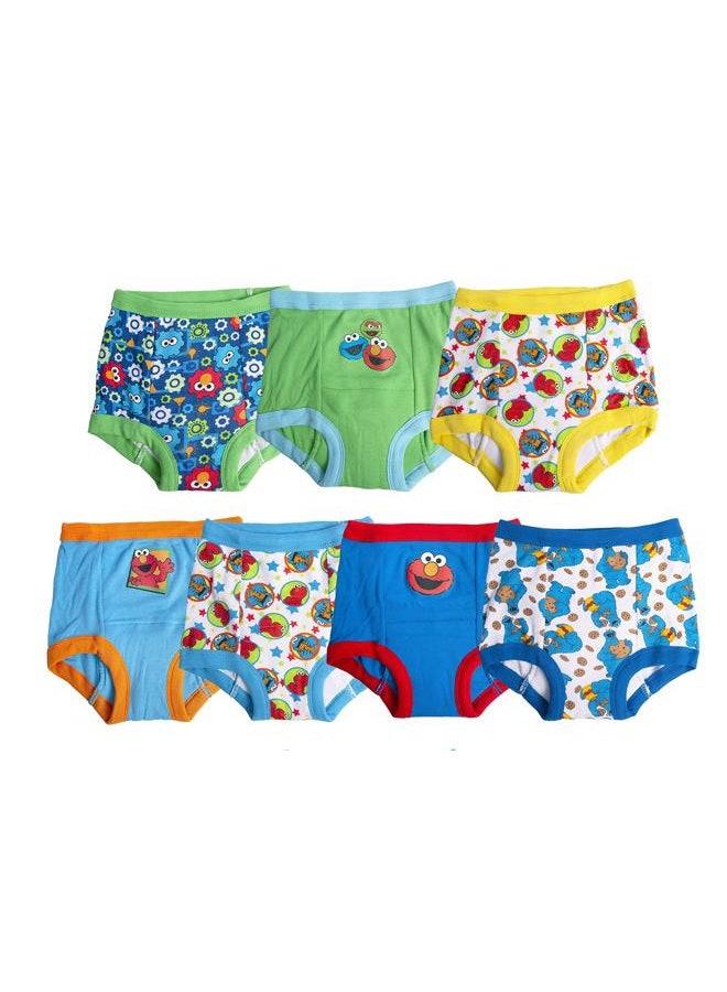 Unisex Baby With Elmo, Cookie Monster And Big Bird Includes Stickers Success Chart Sizes 18m, 2t, 3t, 4t Potty Training Pants Multipack, 7-pack Training Pant_a, 3T US