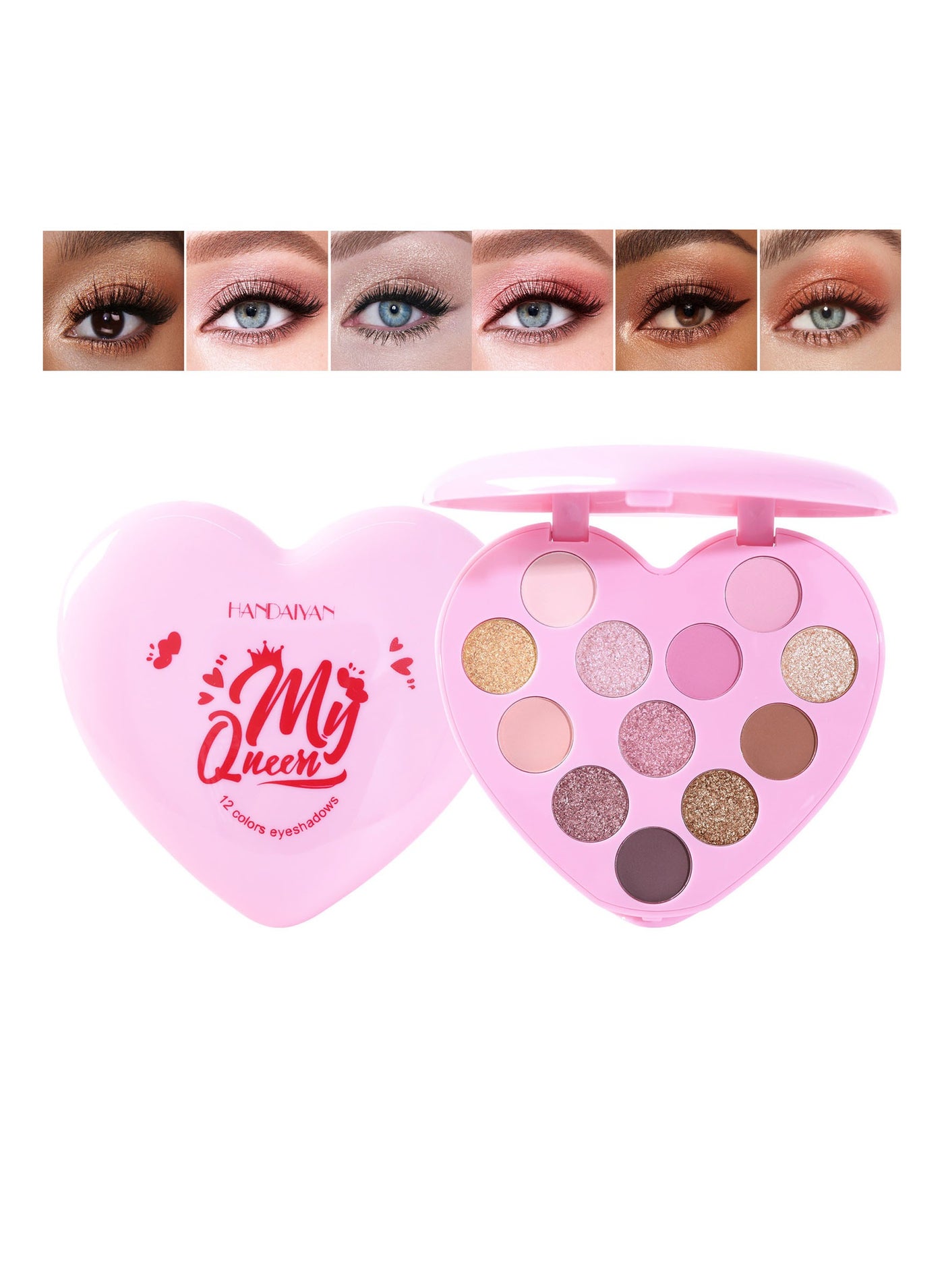 Eyeshadow Palette Professional 12 Color Eye Shadow Matte Shimmer Makeup Pallet Highly Pigmented Colorful Powder Long Lasting Waterproof Eye Shadow