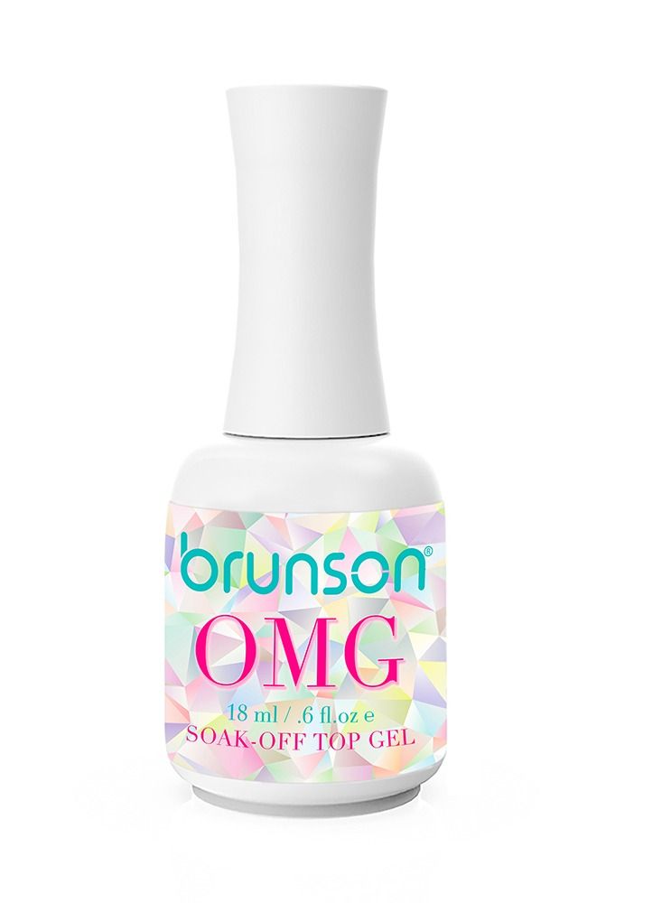 Gel Nail Polish OMG Nail Top Coat 15ml  Soak Off UV Top Gel for Nails Long Lasting Gel Polish Top Coat Gel for Chip Free Shine Strengthens Weak Brittle Healthy Nails Soak Off UV Gel Polish