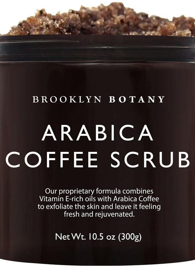 Dead Sea Salt and Arabica Coffee Body Scrub - Moisturizing and Exfoliating Body, Face, Hand, Foot Scrub - Fights Fine Lines, Wrinkles - Great Gifts for Women & Men - 10.5 oz