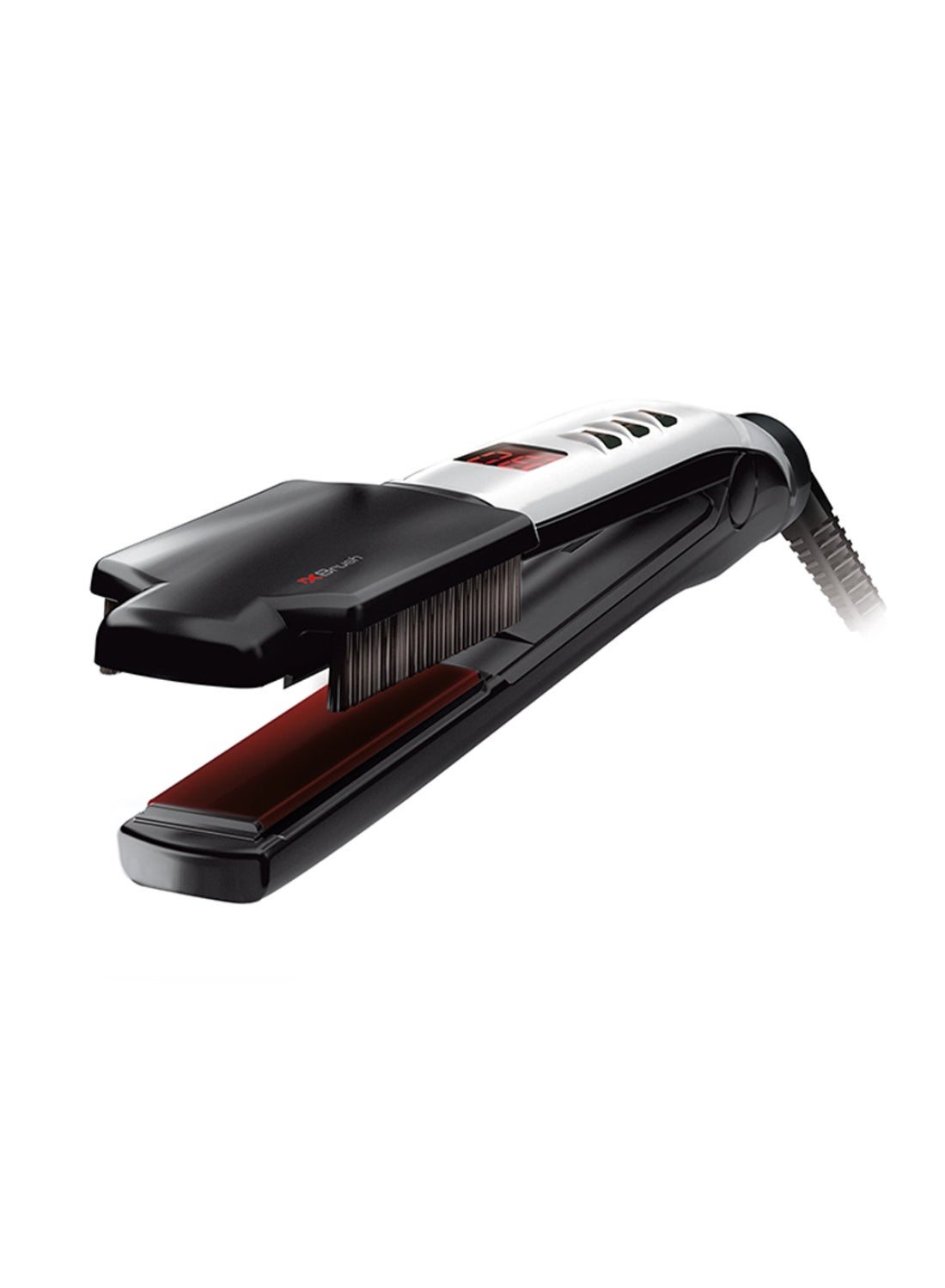 Hair Straightener - SWISS'X  SUPER Brush And Shine, Ions generator, 5X  Ceramic with Tourmaline, ultra-fast heat up Max 230 degree, Cool tips, Color care. Ionic care - 100.20/IS