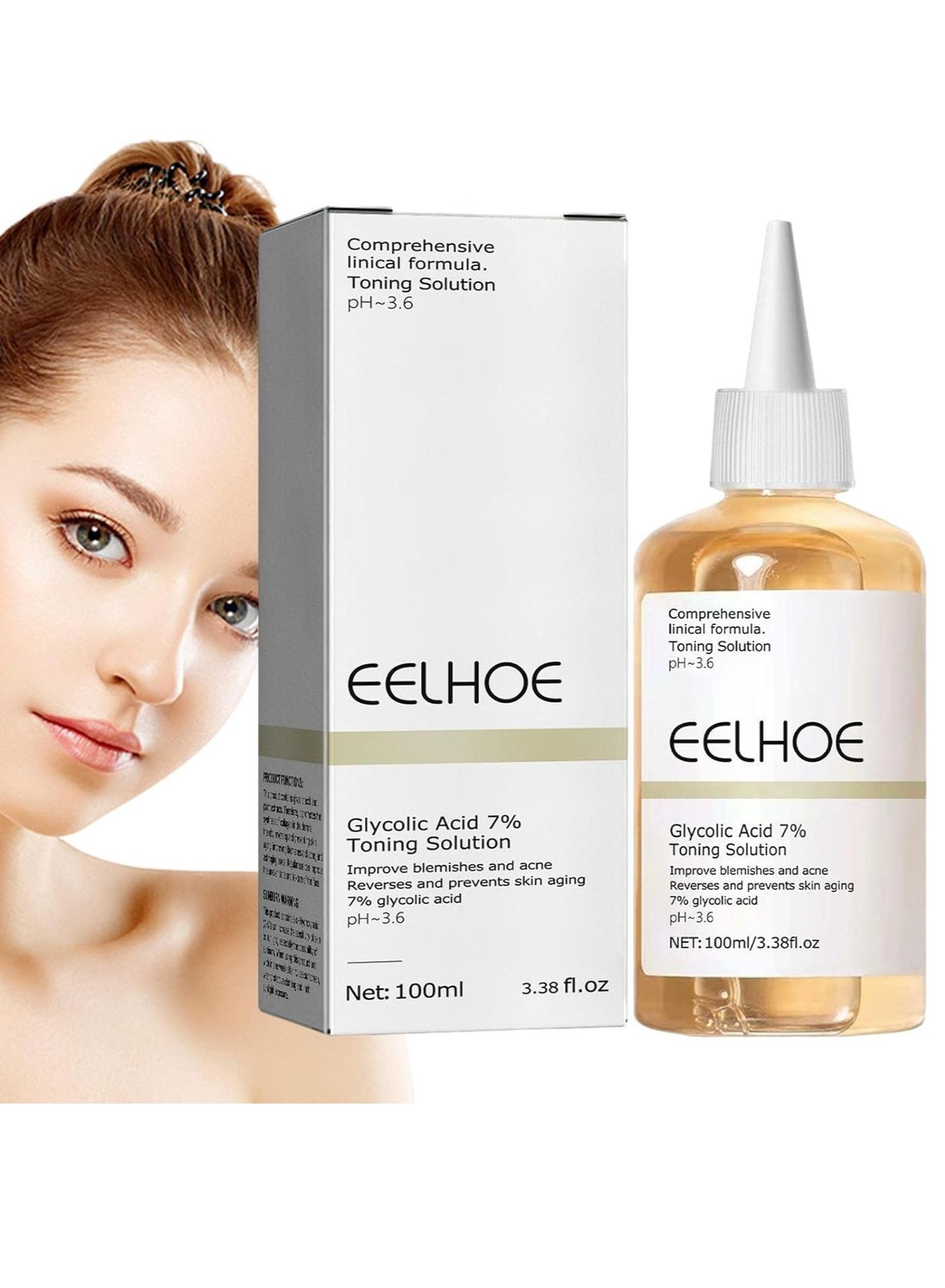 Glycolic acid 7% toning solution common acne remover lifting firming wrinkles glowing facial skin care glycolic acid toner