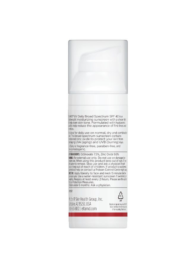 UV Daily Tinted Facial Sunscreen SPF 40 (1.7 Oz) – Tinted Hydrating UV Protection for Normal, Dry & Combination Skin, with Hyaluronic Acid, Lightweight - image 2