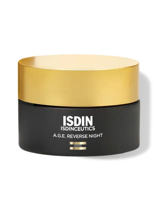 Isdinceutics A.G.E Reverse Night Cream [50Ml] – Night Recovery Cream With Melatonin To Stimulate Antioxidant Defenses And Restore Elasticity