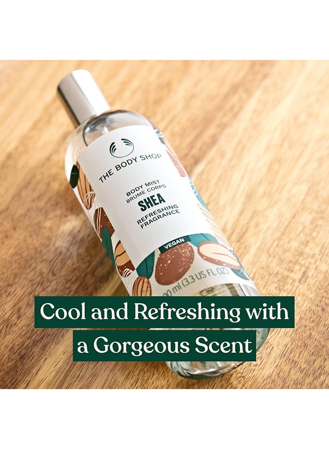 Shea Body Mist Spray | Refreshing & Hydrating Body Fragrance with 97% Natural Ingredients | Vegan, Sweet Nut Scent, 100ml - image 2
