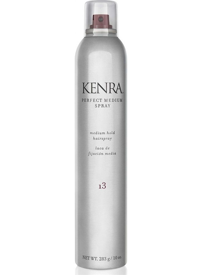 Kenra Perfect Medium Spray 13 50% | Provides Styling Control Without Stiffness | Medium Hold | Fast-Drying Formulation | High Shine Finish | All Hair Types | 10 oz