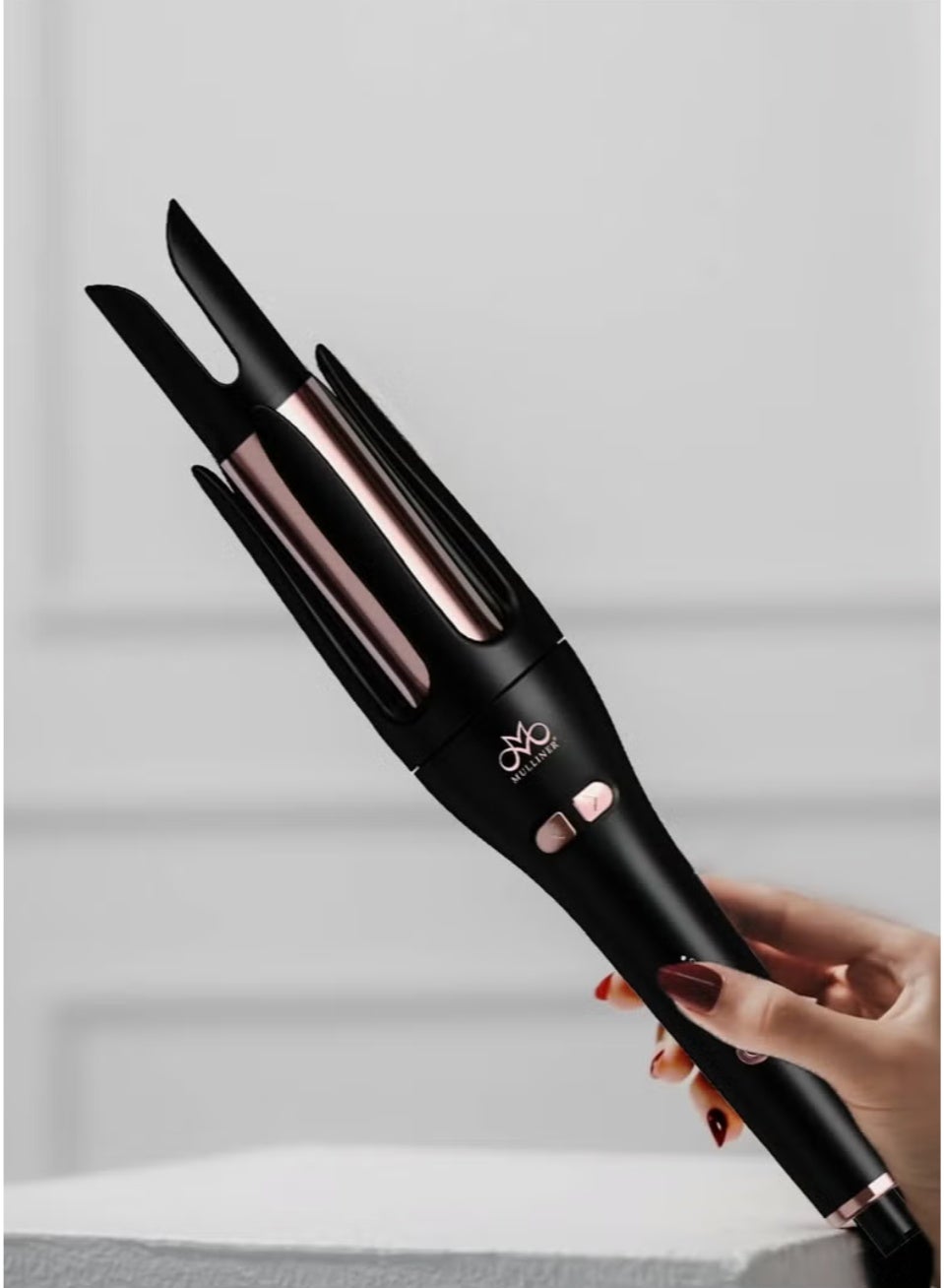 Mulliner Fast Heating Up Automatic Rotating Hair Curler Wand 32mm for Curls Waves with 3 Adjustable Temperature ML-8014