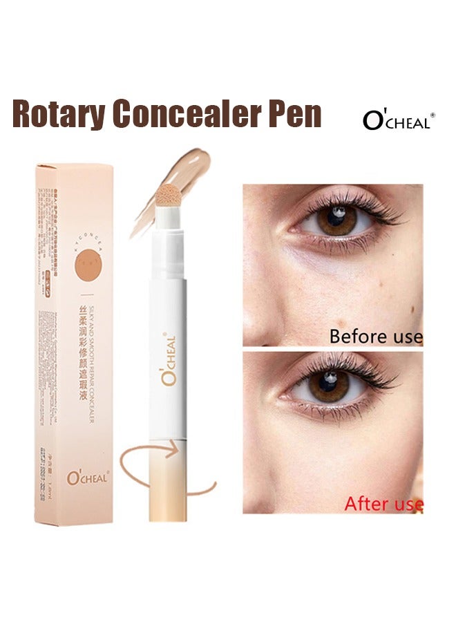 Silky And Smooth Repair Concealer，Liquid Foundation Stick - Medium Coverage, Natural Finish, Suitable for All Skin Types #2 Light skin tone （1.8ml）