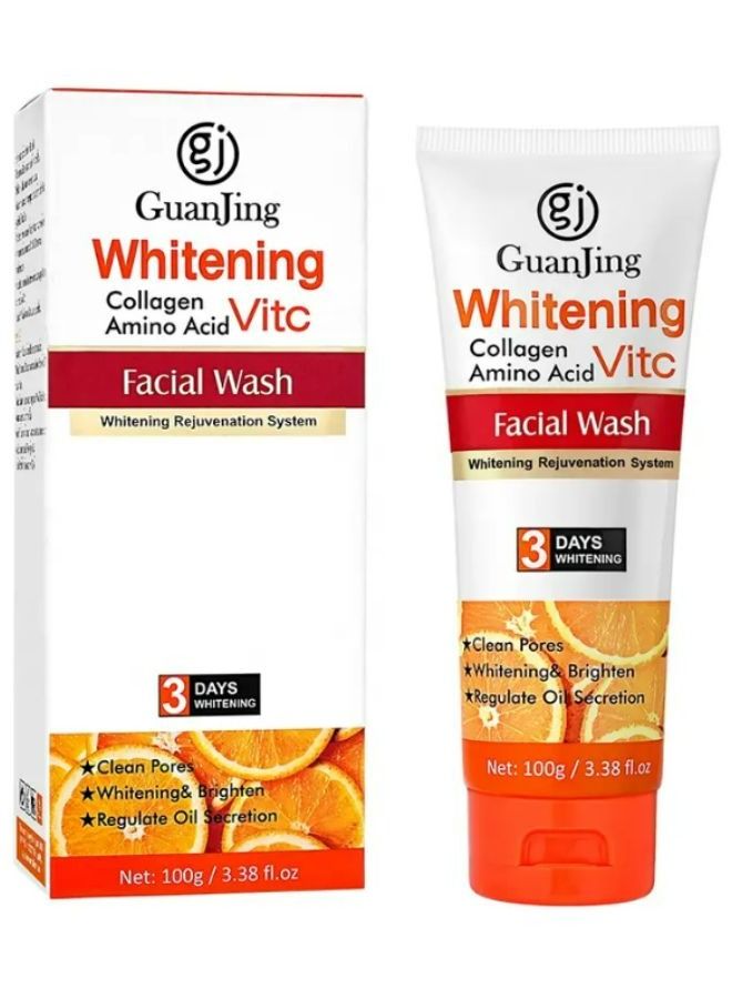 Deep Cleaning Vitamin C Brightrning Lifting Facial Cleanser Hyaluronic Acid Face Wash 100 g