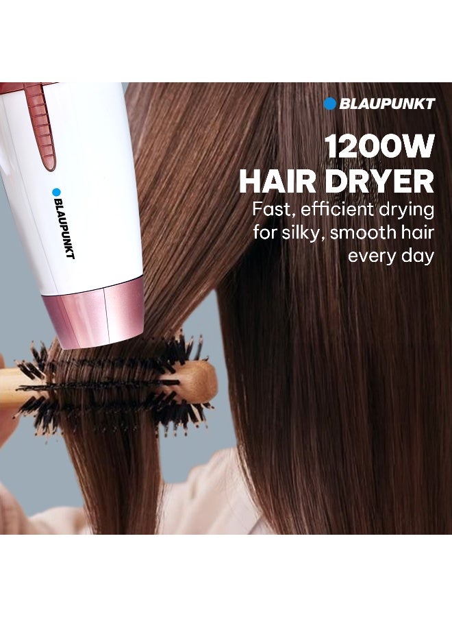 Blaupunkt Hair Dryer 1200W – 2 Heat, 1 Cool And 2 Speed Settings, Foldable Handle, Compact & Lightweight, Travel-Friendly Hair Dryer with Overheat Protection -SDF312PK - image 2