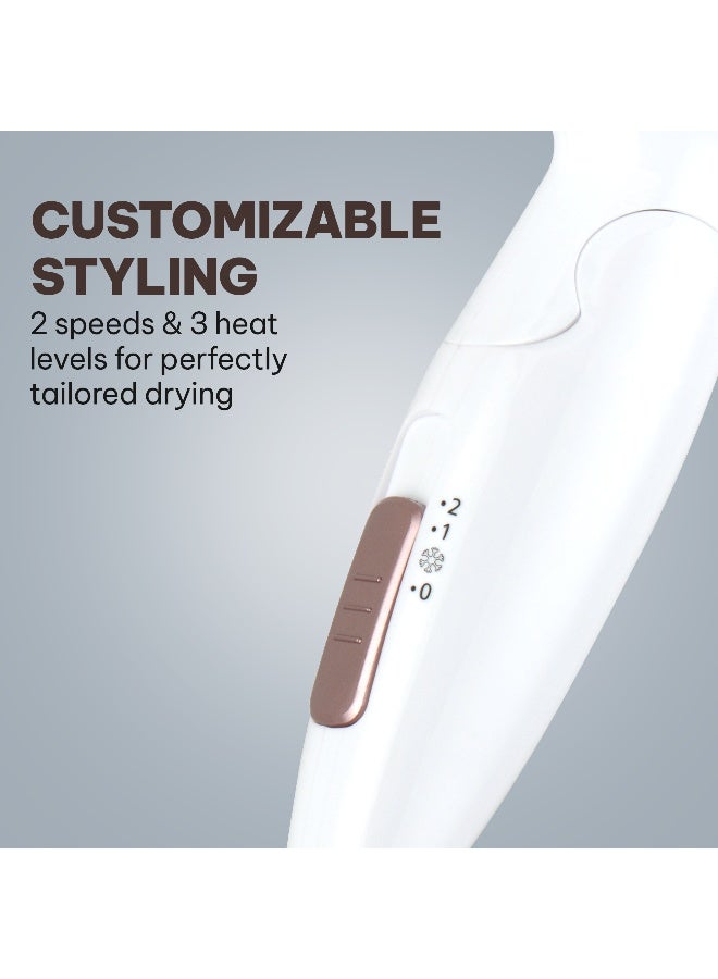 Blaupunkt Hair Dryer 1200W – 2 Heat, 1 Cool And 2 Speed Settings, Foldable Handle, Compact & Lightweight, Travel-Friendly Hair Dryer with Overheat Protection -SDF312PK - image 3