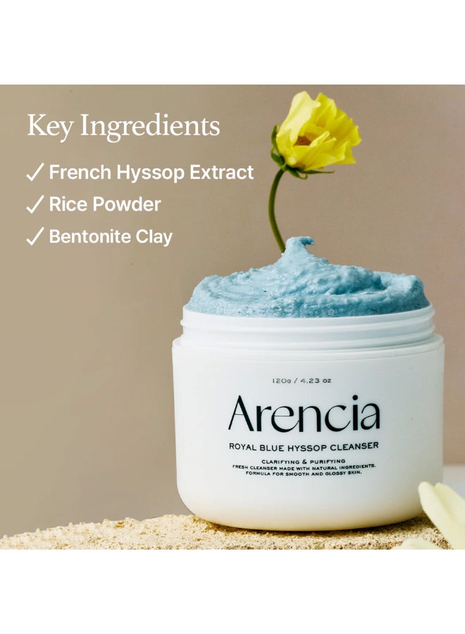 Hyssop Brightening & Deep-Cleansing Face Scrub & Exfoliator - All Skin Types, For Sebaceous Filaments & Blackheads (120g) - image 4