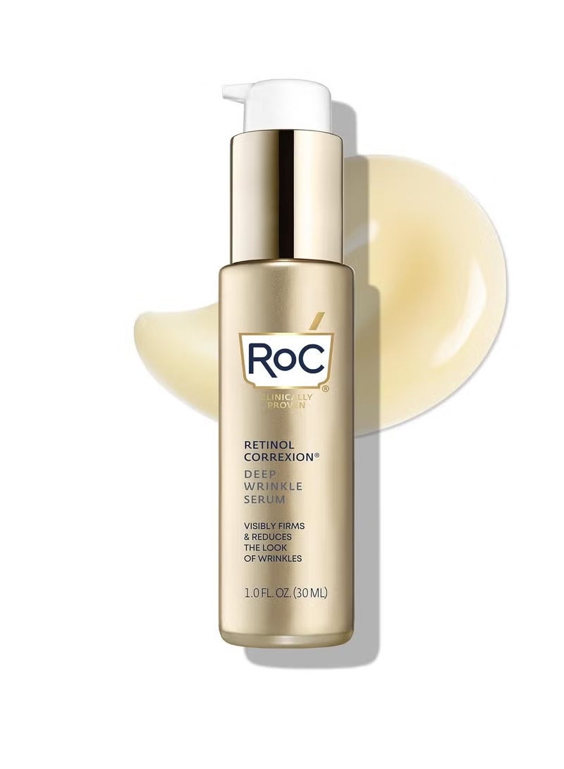 Retinol Correxion Deep Wrinkle Retinol Face Serum with Ascorbic Acid, Daily Anti-Aging Skin Care Treatment for Fine Lines, Dark Spots, Acne Scars, 1 Ounce