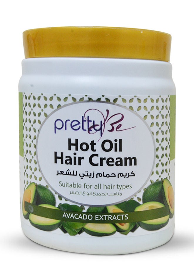 Hot Oil Hair Cream With Avacado Extracts, Suitable For All Hair Types - 1000ml