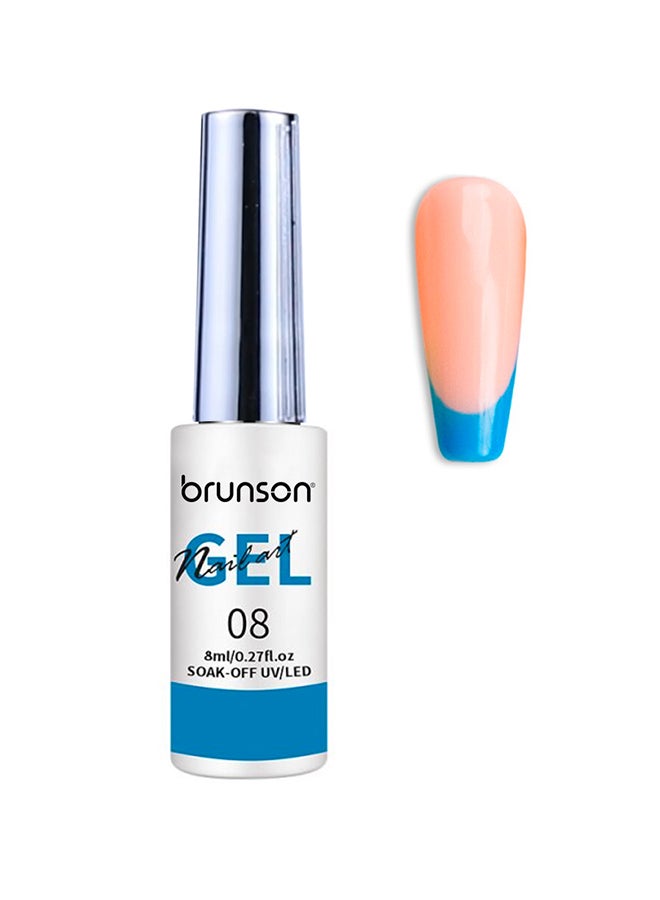 Gel Polish Liner Gel Nail Art 8ml Gel Nail Art Paint for Nails Built Thin Line Nail Art Brush in Gel Pens UV LED Soak off Nail French Manicure Gel Paint Spider Line Drawing Painting Salon DIY