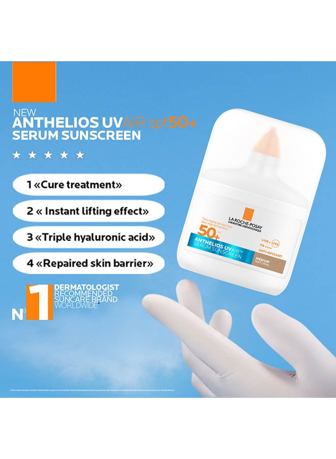 La Roche-Posay Anthelios UVAir Medium Natural Shade Sunscreen Serum SPF 50+ with Niacinamide; Daily Facial Sunblock for Men/Women; Light as Air Texture with Invisible Finish for All Skin Types 50ML - image 6