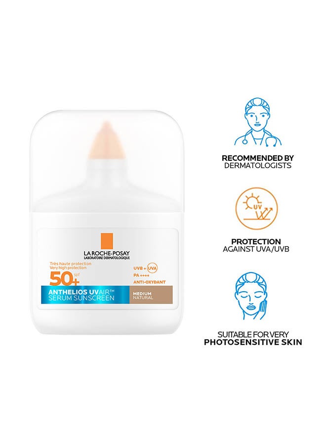 La Roche-Posay Anthelios UVAir Medium Natural Shade Sunscreen Serum SPF 50+ with Niacinamide; Daily Facial Sunblock for Men/Women; Light as Air Texture with Invisible Finish for All Skin Types 50ML - image 9