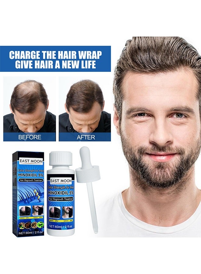 Hair Strength Treatment - Extra Strength For Men, Minoxidil 5% For Promote Men's Hair And Beard Growth, Prevent Hair Loss, Care For Hair