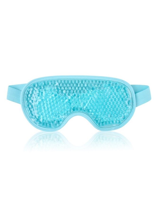 Cold Cooling Eye Mask for Dry Eyes, Gel Eye Mask Frozen Reusable Eye Ice Pack Cold Eye Compress for Dark Circles, Migraines, Eye Surgery, Skin Care (Blue)
