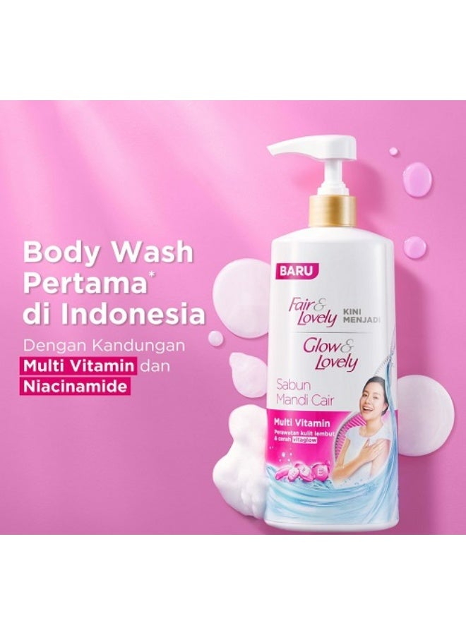 Brightening Body Wash With Multivitamin And Niacinamide Sabun Mandi Cair  550 ML