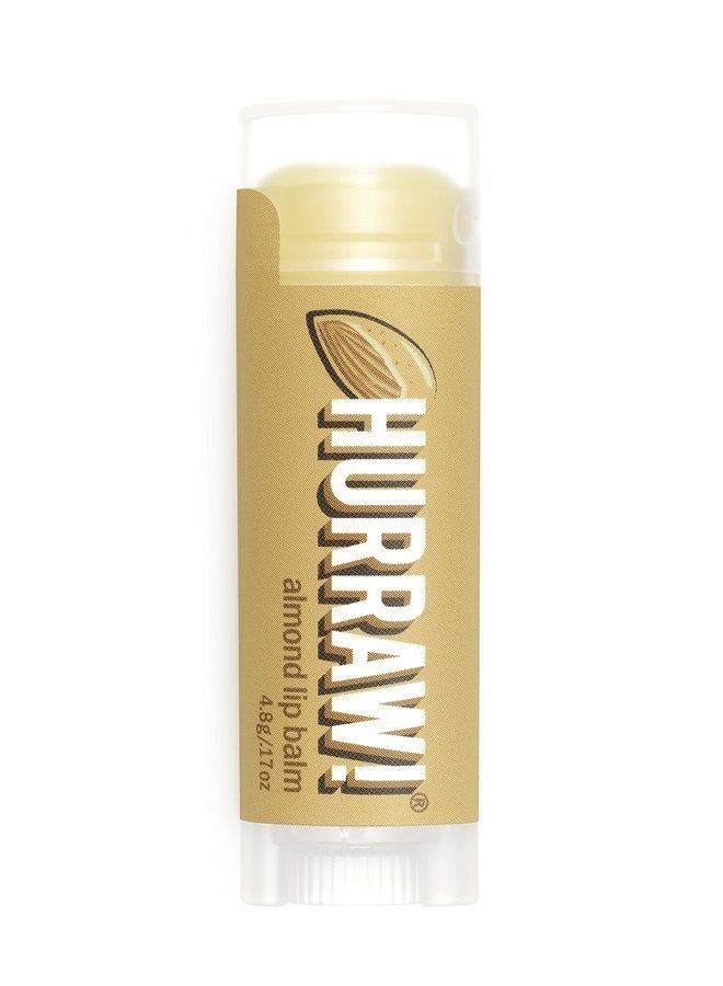 Hurraw! Almond Lip Balm: Organic, Certified Vegan, Cruelty and Gluten Free. Non-GMO, 100% Natural Ingredients. Bee, Shea, Soy and Palm Free. Made in USA