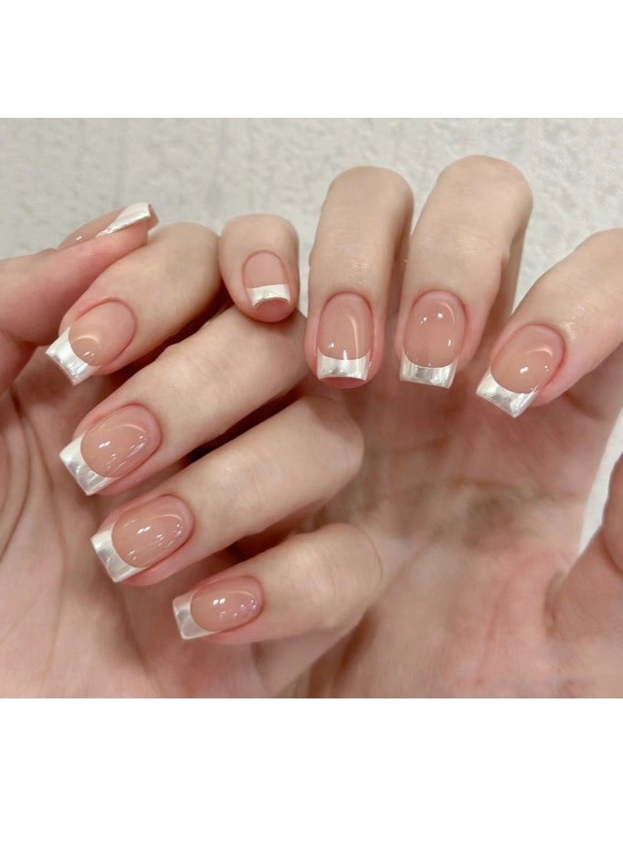 24 Piece Press On Nail,Fake Nails ,Fashionable And Elegant,Manicure Wearable Fake Nail Stickers Removable Finished Nail Accessories,Fake Acrylic Nails With Kit.