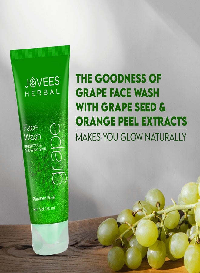 Jovees Herbal Grape Fairness Face Wash 120ml | With Grape Seed & Orange Peel Extract | Brightens Skin, Reduces Uneven Tone & Fine Lines - image 2