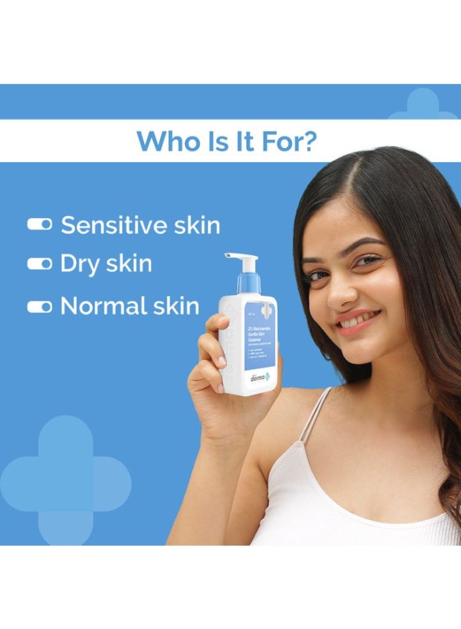 The Derma Co 2% Niacinamide Gentle Skin Cleanser for Sensitive, Dry, Normal Skin - 125 ml Non-Irritant | 100% Soap-Free | Non-Oil Stripping | Gently Cleanses Makeup - image 2