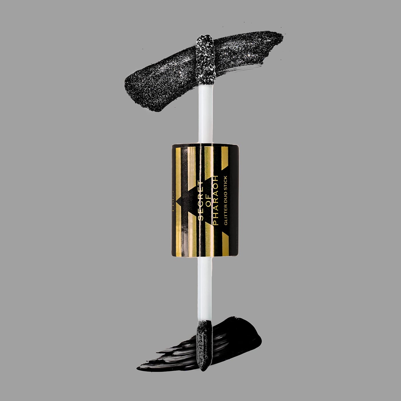 EBIN NEW YORK Secret of Pharaoh Glitter Duo Stick Black Goddess | Dual-Ended Primer & Glitter Face Makeup Stick | Creamy Long-Lasting Shimmer Finish | Vegan & Cruelty-Free