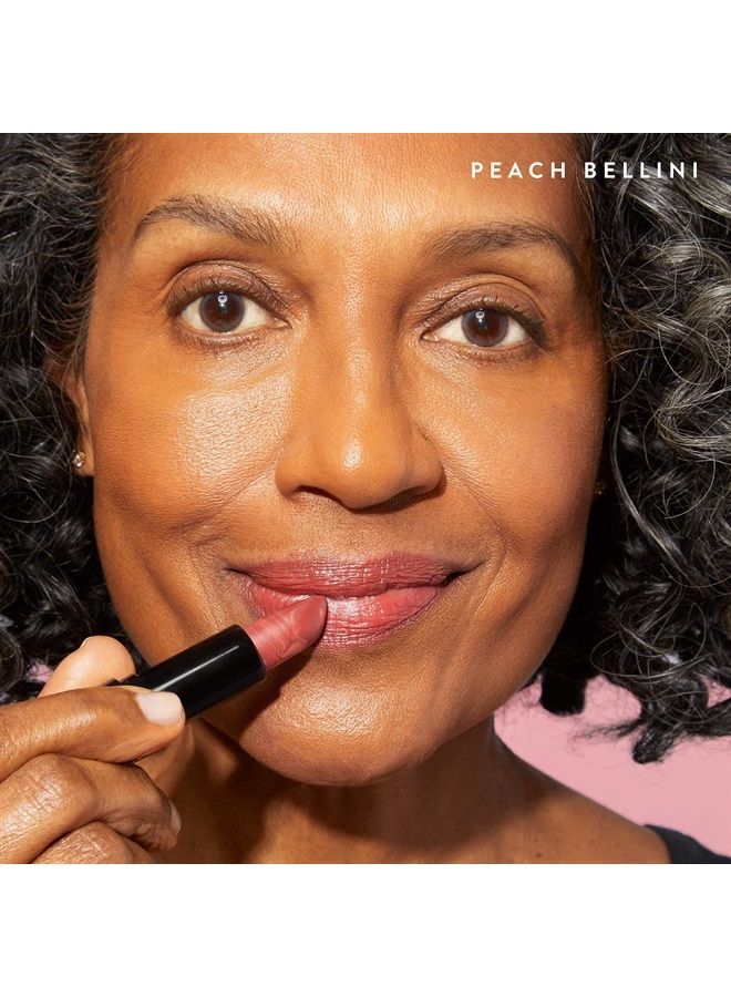 Italian Marble Sheer Lipstick - Peach Bellini - Hydrating & Lightweight - Vitamin E & Caster Seed Oil - Cream Finish