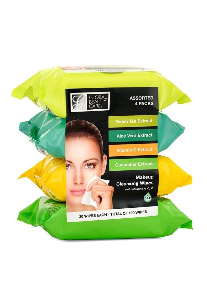 Makeup Cleansing Wipes- GreenTea/ AloeVera/ VitaminC/ Cucumber